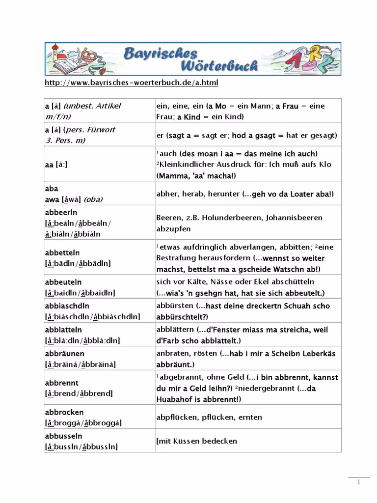 Wie viele bayrische Redewendungen gibt es?