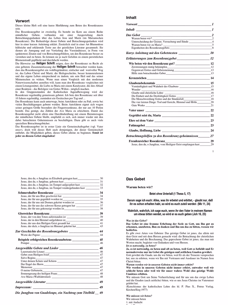 Wie wird der Rosenkranz gebetet?