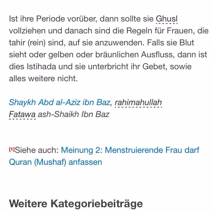 Was sagt Allah über die Menstruation?