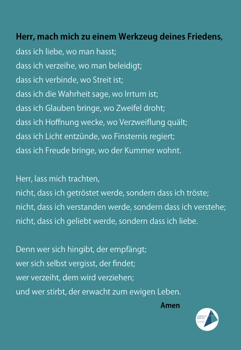 Wie viele Friedensgebete gibt es?