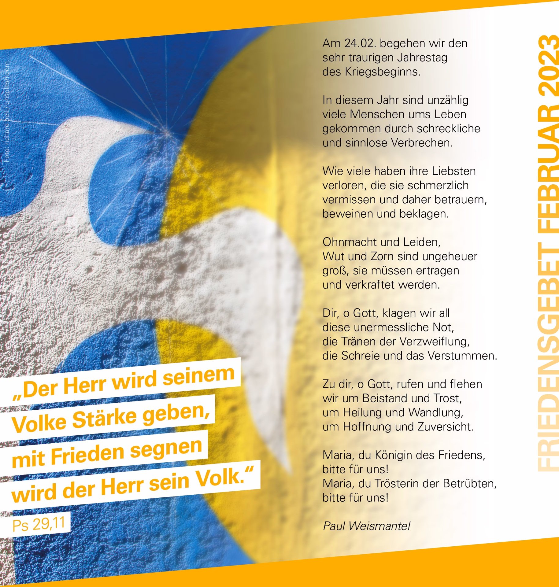 Welche Gesangbücher eignen sich für das Friedensgebet?