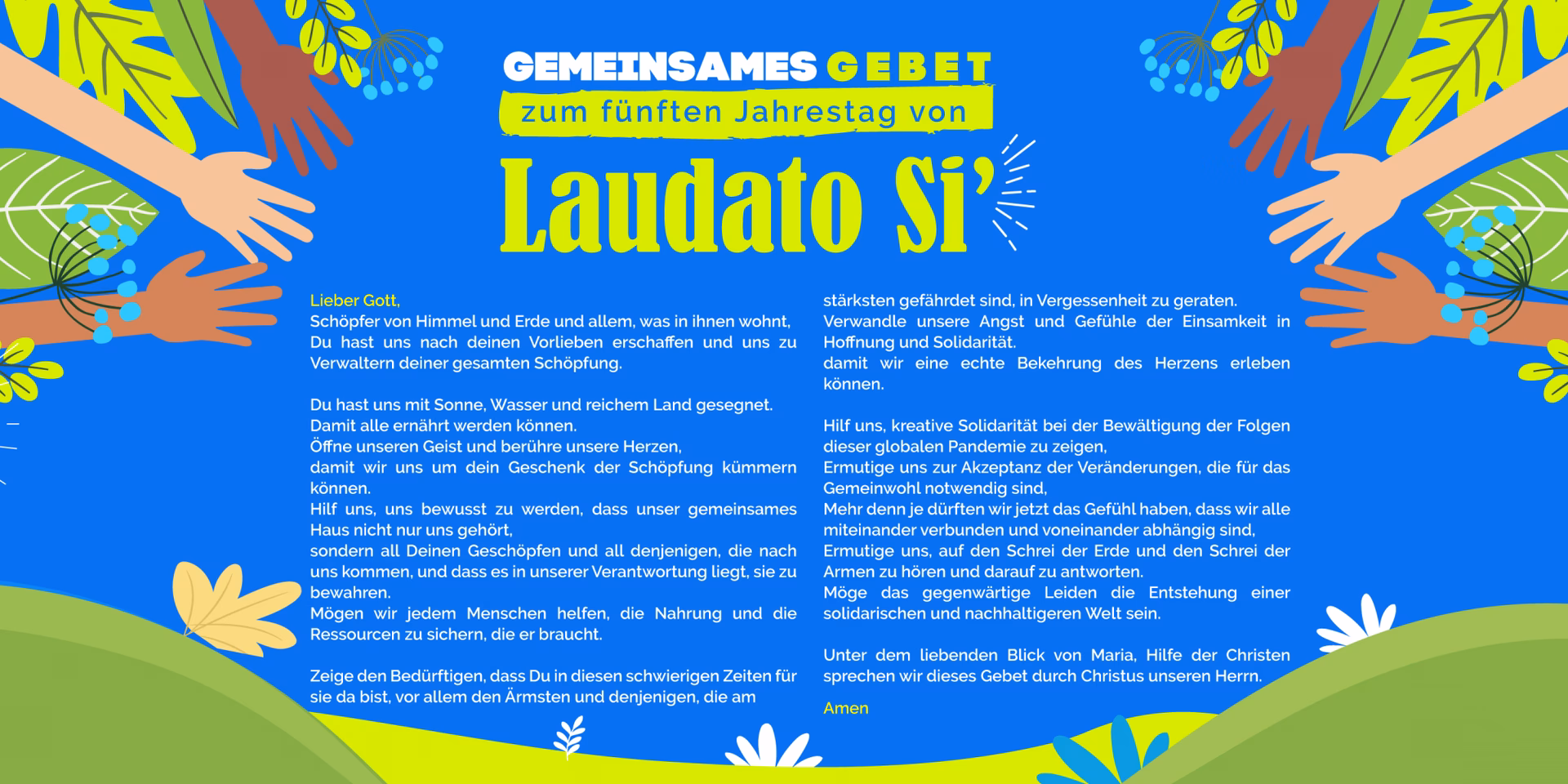 Was sind unsere Gebete zur Bewahrung der Schöpfung?