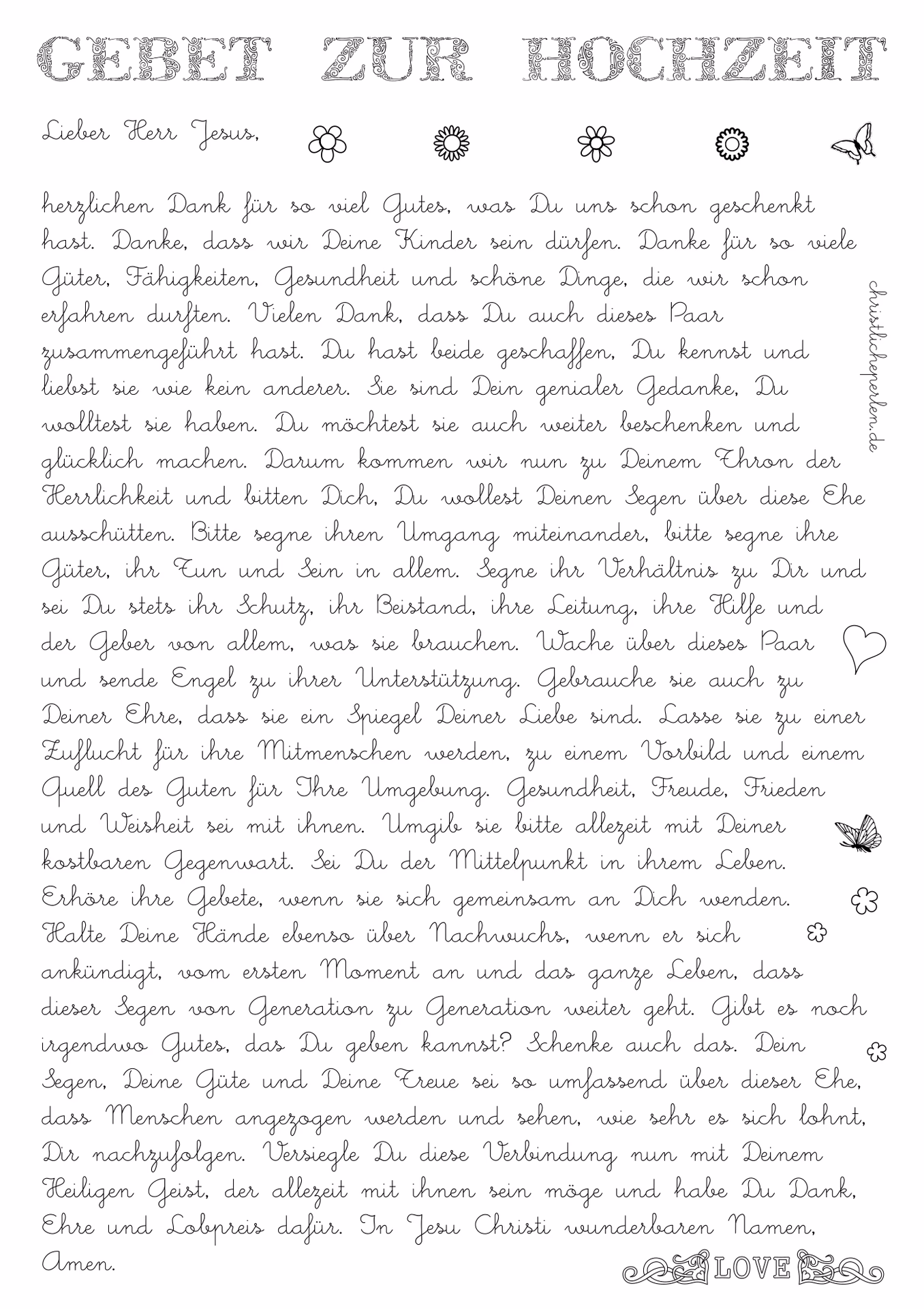 Wie schreibe ich einen Gebet?