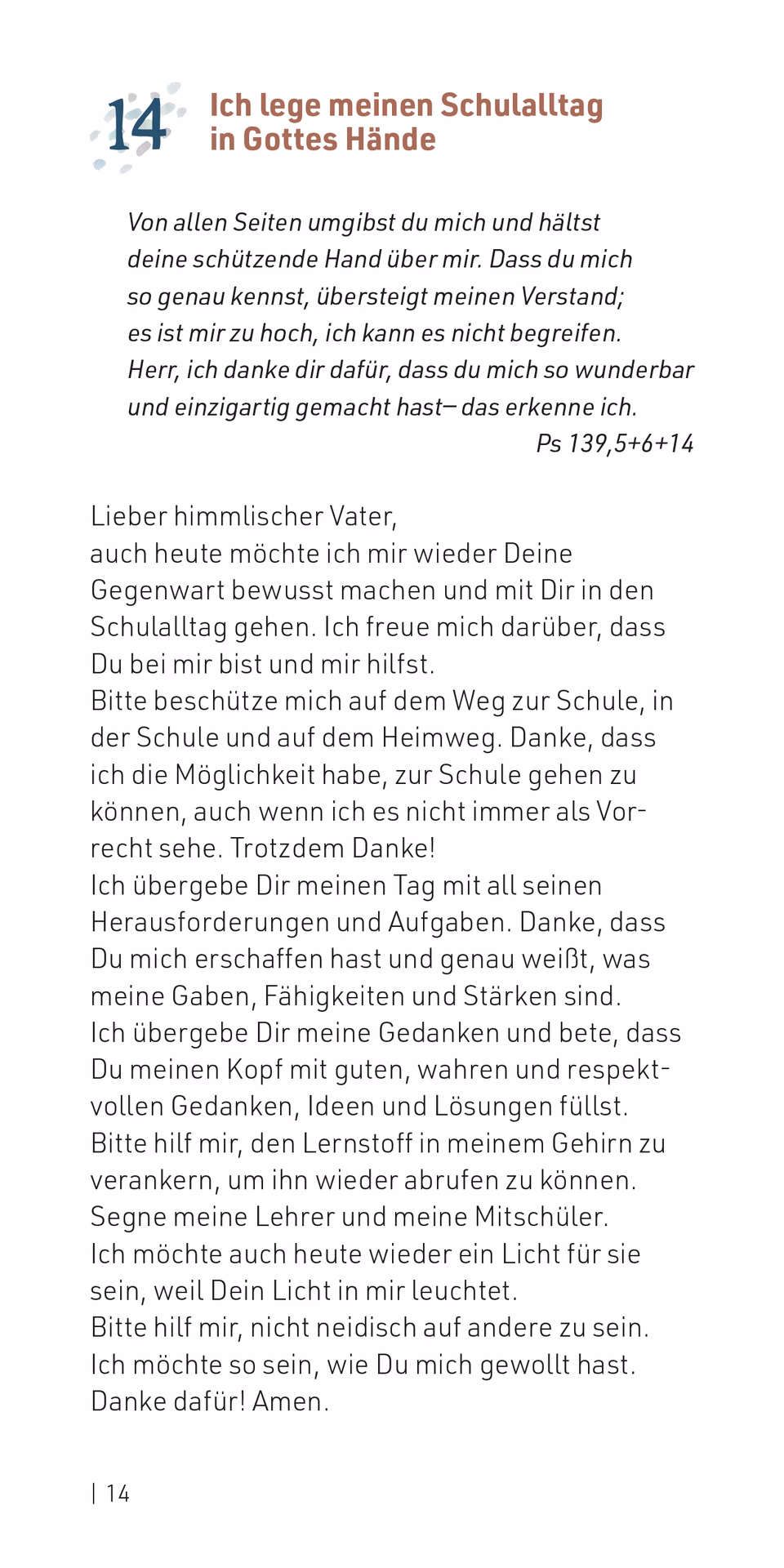Wie schreibe ich einen Gebetsspruch?