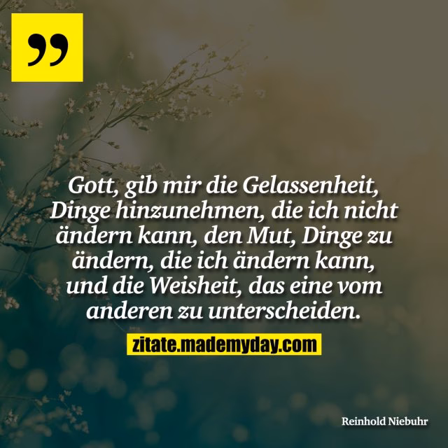 Was ist das Gelassenheitsgebet?