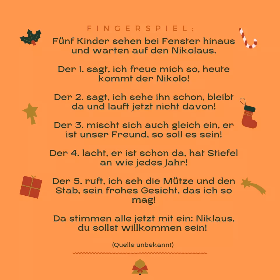Was sagt der Nikolaus an die Kinder?