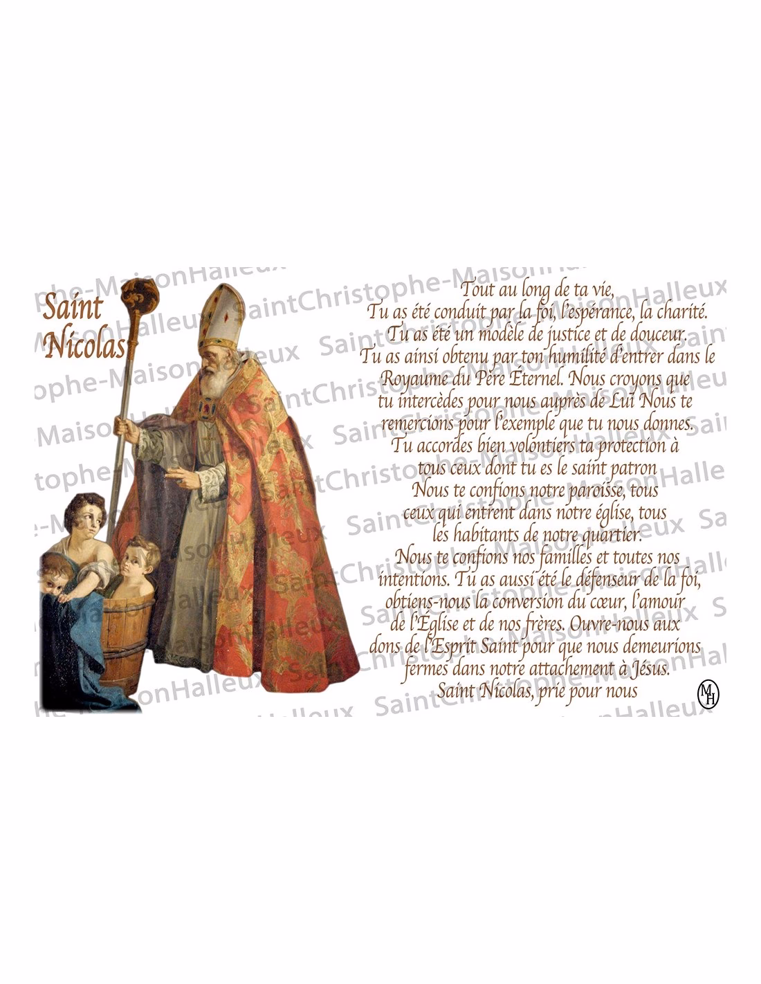 Welches Gebet wird zu Ehren des heiligen Nikolaus gesprochen?