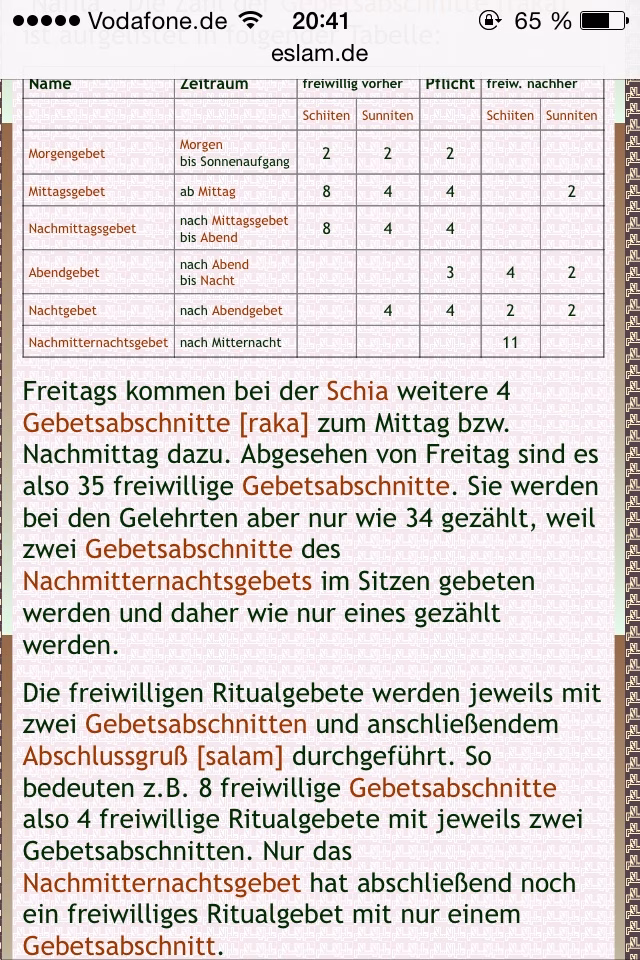 Wann wird das Gebet verrichtet?