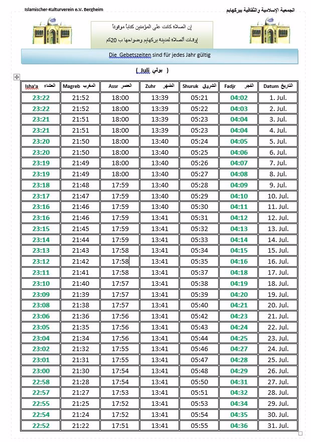 Wann ist die beste Zeit für das Gebet?