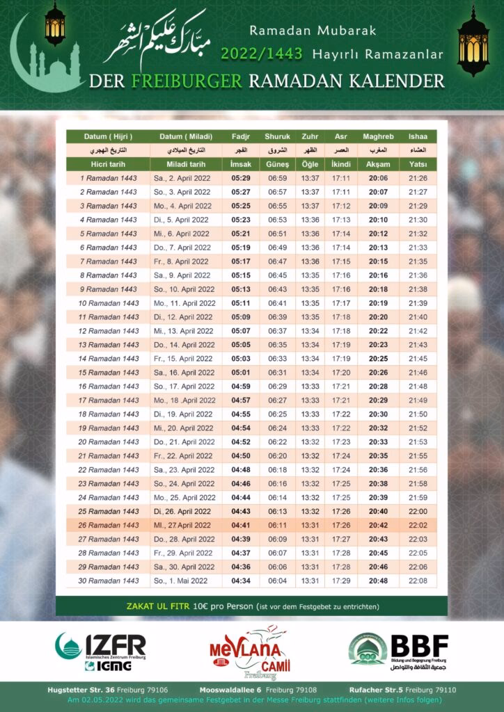 Welche Methoden werden zur Berechnung der Gebetszeiten angewendet?