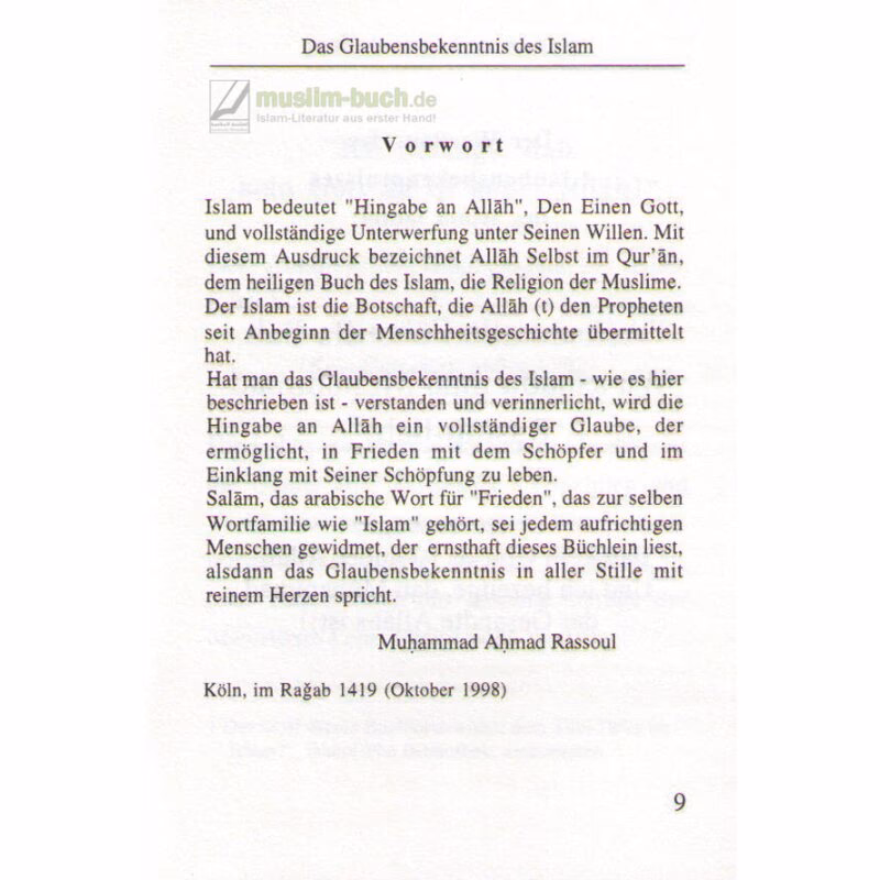 Was bedeutet das Wort Islam?