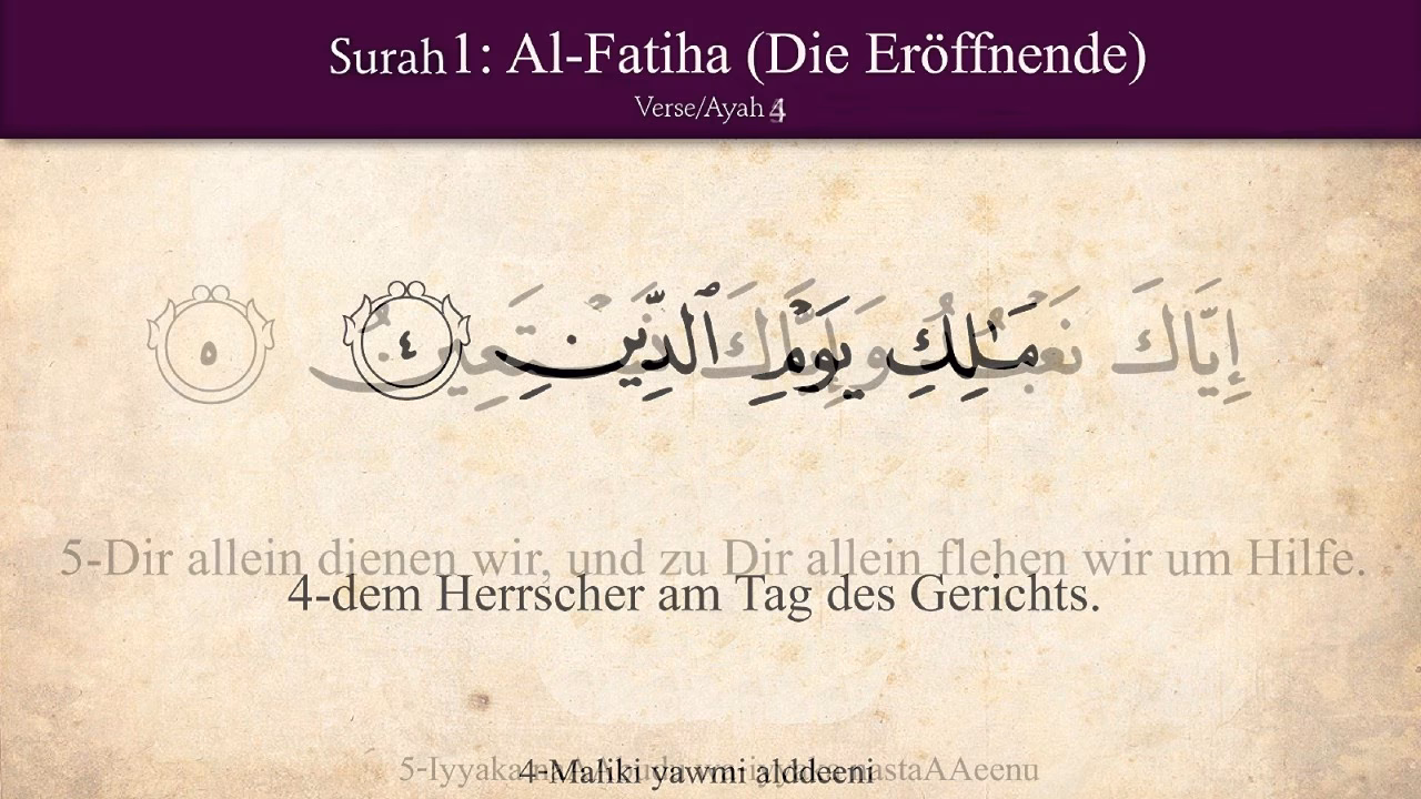 Wie schreibt man eine Sure aus dem Qur'an?