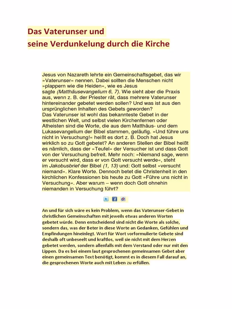 Wie kann man mit dem Vater in Verbindung treten?