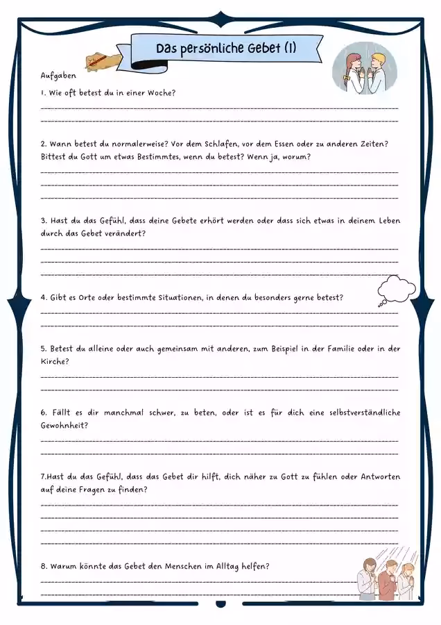 Wie kann man das Thema Gebet authentisch einführen?