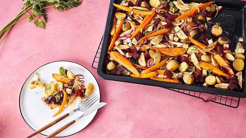 Was kann man mit gerösteten Wurzelgemüse machen?