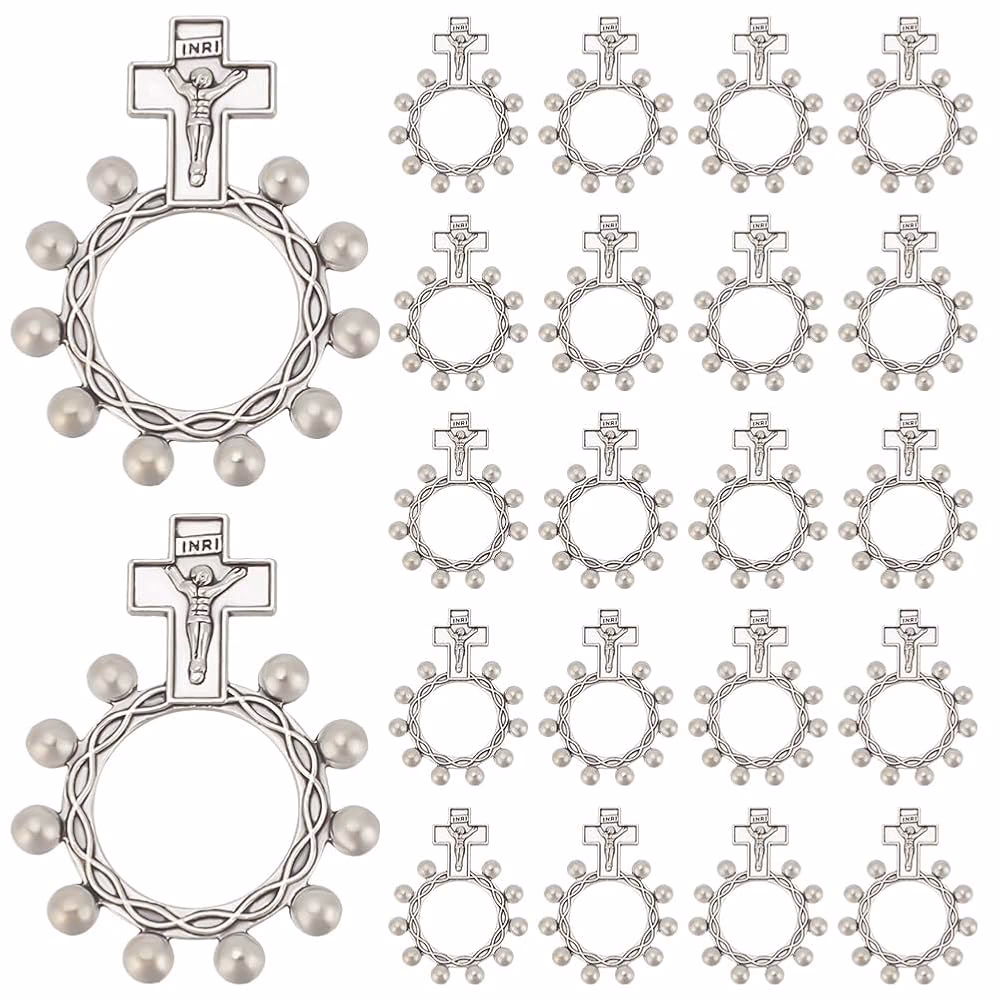 Welche Materialien werden für den Rosenkranz verwendet?