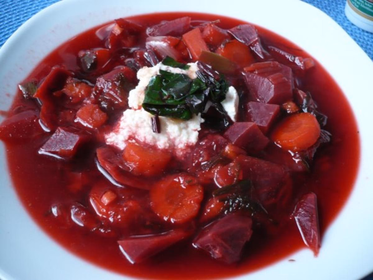 Wie bereite ich Rote Bete-Suppe zu?