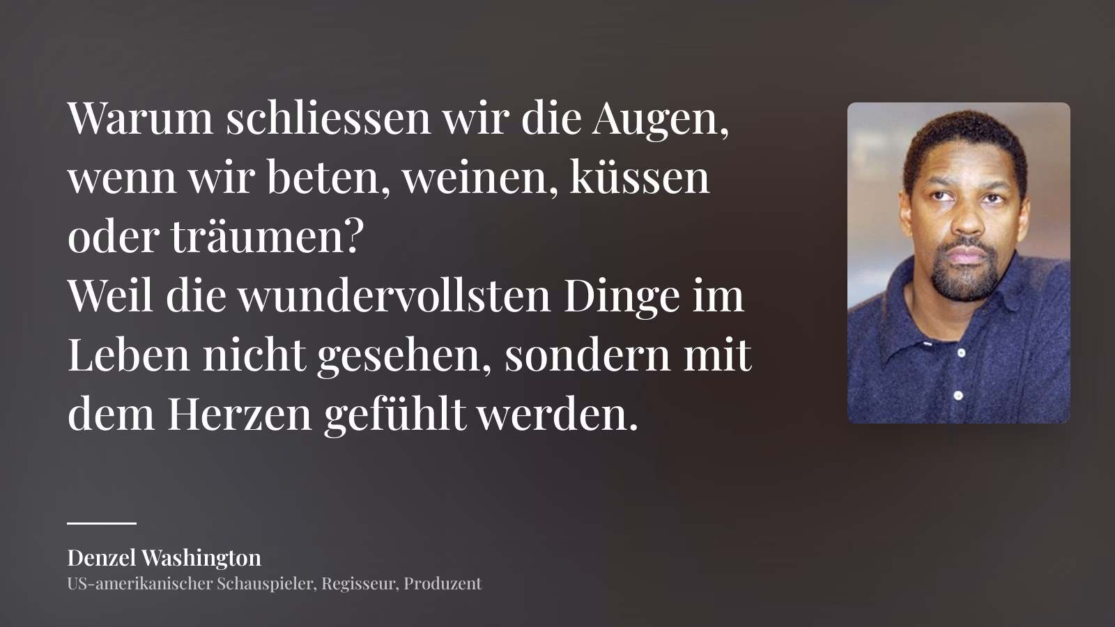Warum sollten wir unsere Augen schließen?